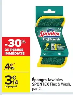 Carrefour SPONTEX Éponges lavables offre