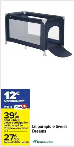 Carrefour BEBCONFORT Lit parapluie Sweet Dreams offre