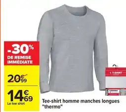 Carrefour Tee-shirt homme manches longues thermo offre