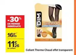 Carrefour Collant Thermo Chaud effet transparent offre