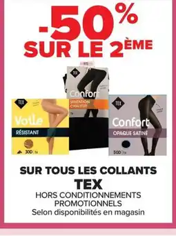 Carrefour TEX Sur tous les collants offre