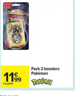 Carrefour Pack 2 boosters Pokémon offre