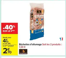 Carrefour WOODSTOCK Bûchettes d'allumage offre