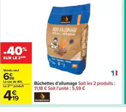 Carrefour WOODSTOCK Bûchettes d'allumage offre