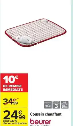 Carrefour BEURER Coussin chauffant offre