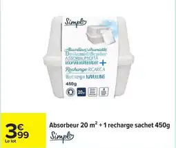 Carrefour SIMPLY Absorbeur+1 recharge sachet offre