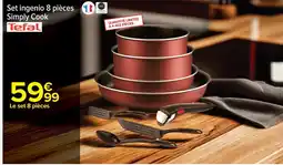 Carrefour TEFAL Set ingenio 8 pièces Simply Cook offre