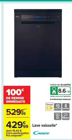 Carrefour CANDY Lave vaisselle offre