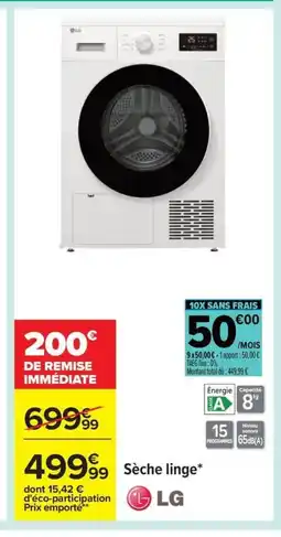 Carrefour LG Sèche linge offre