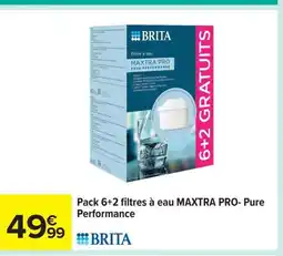 Carrefour BRITA Pack 6+2 filtres à eau MAXTRA PRO- Pure Performance offre