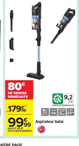 Carrefour Aspirateur balai offre