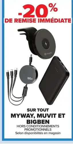 Carrefour MYWAY, MUVIT ET BIGBEN Sur tout offre