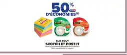 Carrefour SCOTCH ET POST-IT Sur tout offre