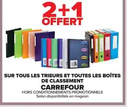 Carrefour CARREFOUR Sur tous les trieurs et toutes les boîtes de classement offre