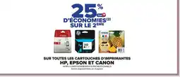 Carrefour HP, EPSON ET CANON Sur toutes les cartouches d'imprimantes offre