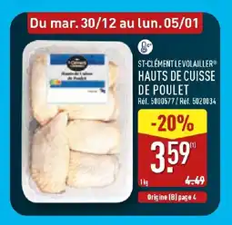 ALDI ST-CLÉMENT LEVOLAILLER Hauts de cuisse de poulet offre