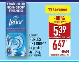 ALDI LENOR Perles de linge offre