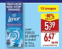 ALDI LENOR Perles de linge offre