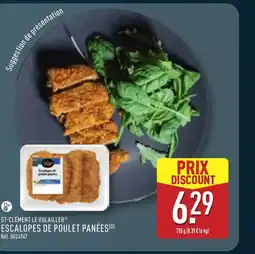 ALDI ST-CLÉMENT LE VOLAILLER Escalopes de poulet panées offre