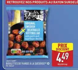 ALDI JACK'S FARM Boulettes de viande à la suédoise offre