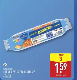 ALDI DAYLICIOUS Lot de 3 pâtes feuilletées offre