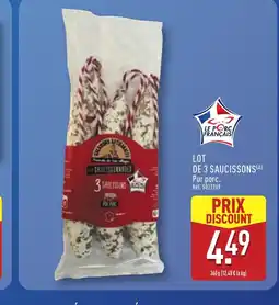 ALDI Lot de 3 saucissons offre