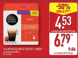 ALDI 16 capsules dolce gustolungo offre