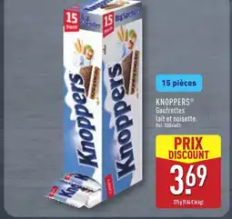 ALDI KNOPPERS Gaufretts lait et noisette offre