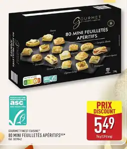 ALDI GOURMET FINEST CUISINE 80 mini feuilletés apéritifs offre