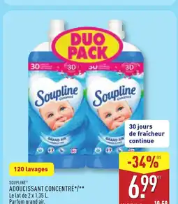 ALDI SOUPLINE Adoucissant concentré offre