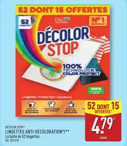 ALDI DECOLOR STOP Lingettes anti-décoloration offre
