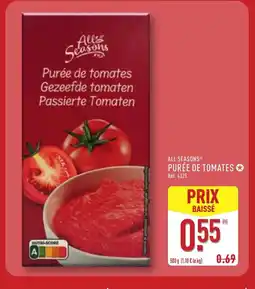 ALDI ALL SEASONS Purée de tomates offre