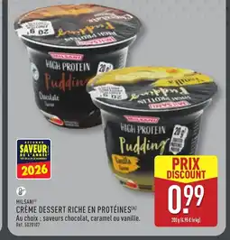 ALDI MILSANI Crème dessert riche en protéines offre
