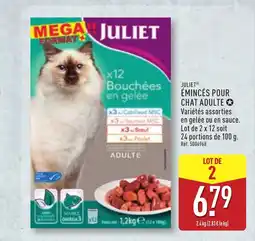 ALDI JULIET Émincés pour chat adulte offre