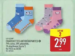 ALDI LILY & DAN Chaussettes antiderapantes offre
