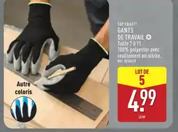 ALDI TOP CRAFT Gants de travail offre
