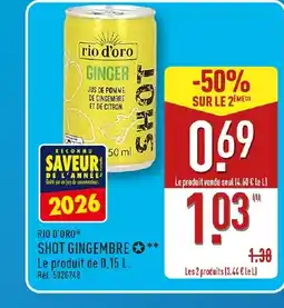 ALDI RIO D'ORO Shot gingembre offre