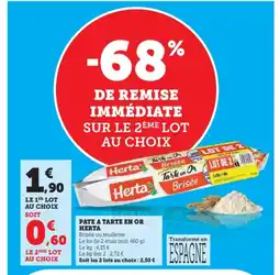 Hyper U HERTA Pate a tarte en or offre