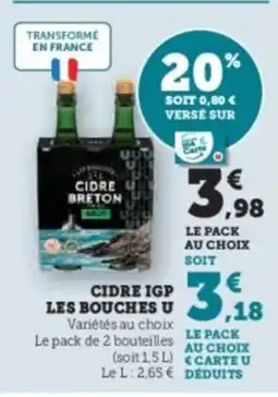 Hyper U Cidre igp les bouches u offre