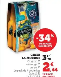 Hyper U LA MORDUE Cideer offre