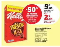 Hyper U KELLOGG'S Cereales tresor offre