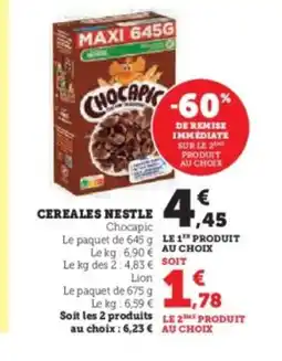 Hyper U CHOCAPIC Cereales nestle offre