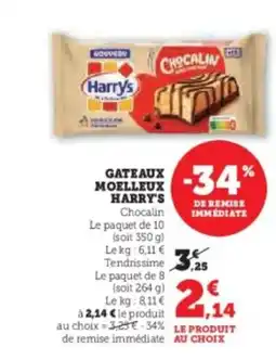 Hyper U HARRY'S Gateaux moelleux offre