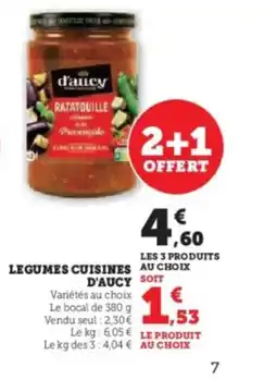 Hyper U D'AUCY Legumes cuisines offre