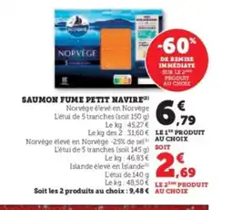 Hyper U PETIT NAVIRE Saumon fume offre