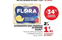 Hyper U FLORA Alternative 100% vegetale au beurre offre