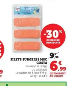 Hyper U COSTA Filets surgeles msc offre