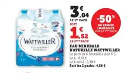 Hyper U WATTWILLER Eau minerale naturelle offre