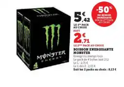 Hyper U MONSTER Boisson energisante offre