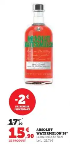 Hyper U ABSOLUT WATERMELON 38° offre